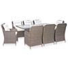 Day and Night - Day and Night Garden Dining Set 9 Pieces Brown Synthetic Rattan
