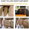 Headrest Hooks For Car Back Seat Organizer Black Faux Leather Hanger Holder Hook, For Hanging Purses And Bags And Coats Grocery Bag Umbrellas Handbag
