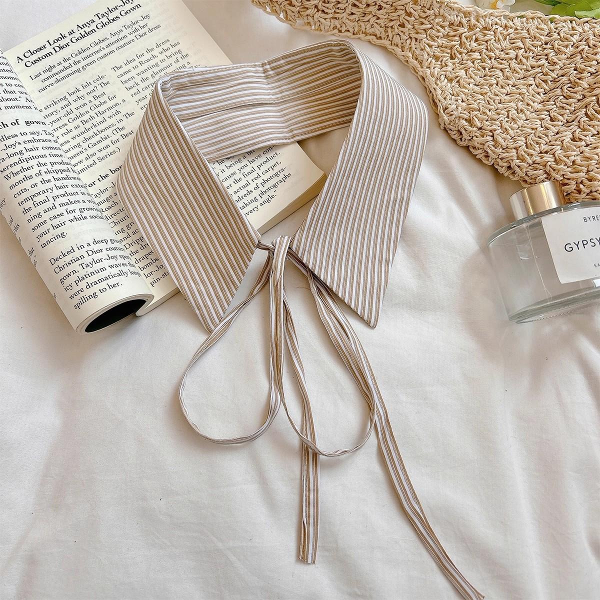 Идеальное Сочетание Клетчатый Ложный Воротник Женский Съемные Воротники Для Женщин Ложный Воротник Лолита Лацкан Галстук Шарф Накидка Украшение