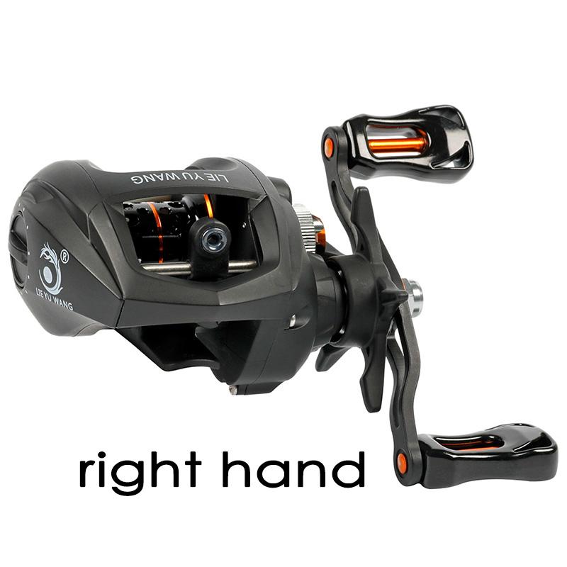 

Мультипликаторная катушка с магнитным тормозом 11BB 6.3:1 левая и правая рыболовная катушка весом 8 кг/17,5 фунтов Right чёрный
