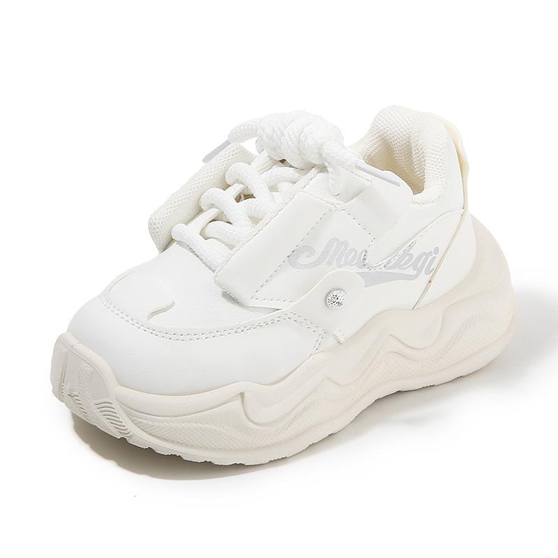 Kinder Sportschuhe 2025 Frühling und Herbst neue Jungen Papa Schuhe Mode Mädchen kleine weiße Schuhe weichsohlige Baby Freizeitschuhe