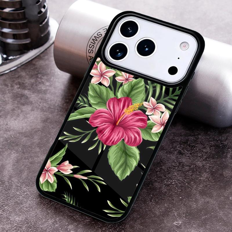 Monstera Flower Tropical Green Leaves print Phone Case for iPhone 17 16 15 Pro Max Air 14 13 12 11 Plus Shockproof Capa Cover
