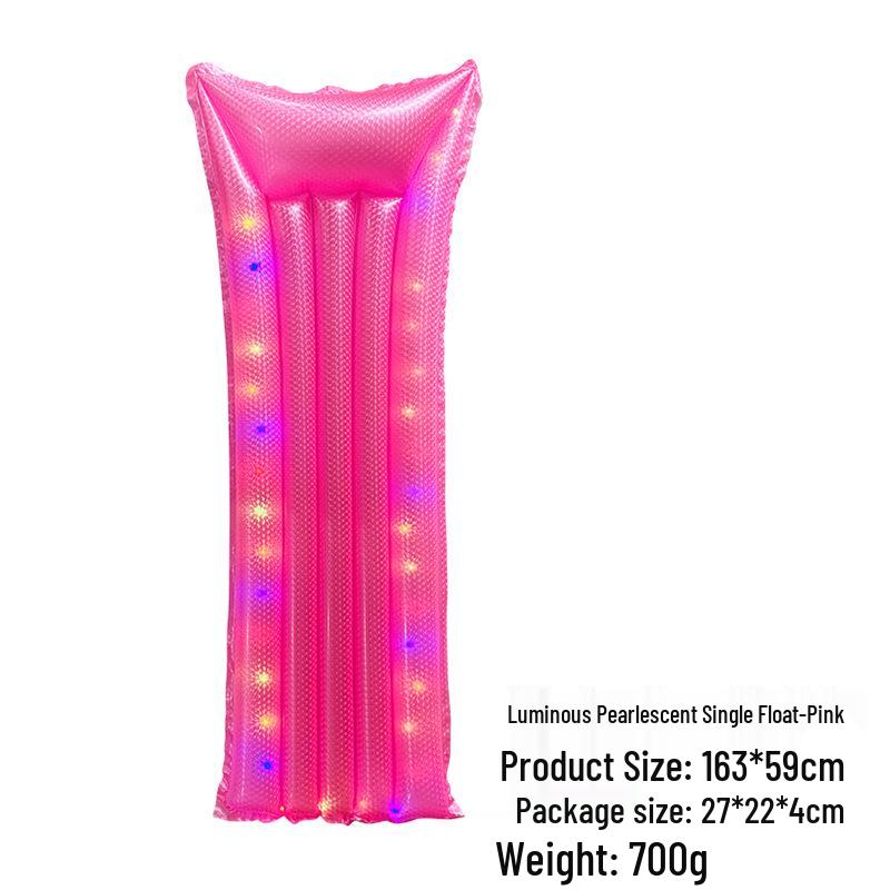 Inflatable PVC Float Recliner: Foldable Striped Swimming Bed