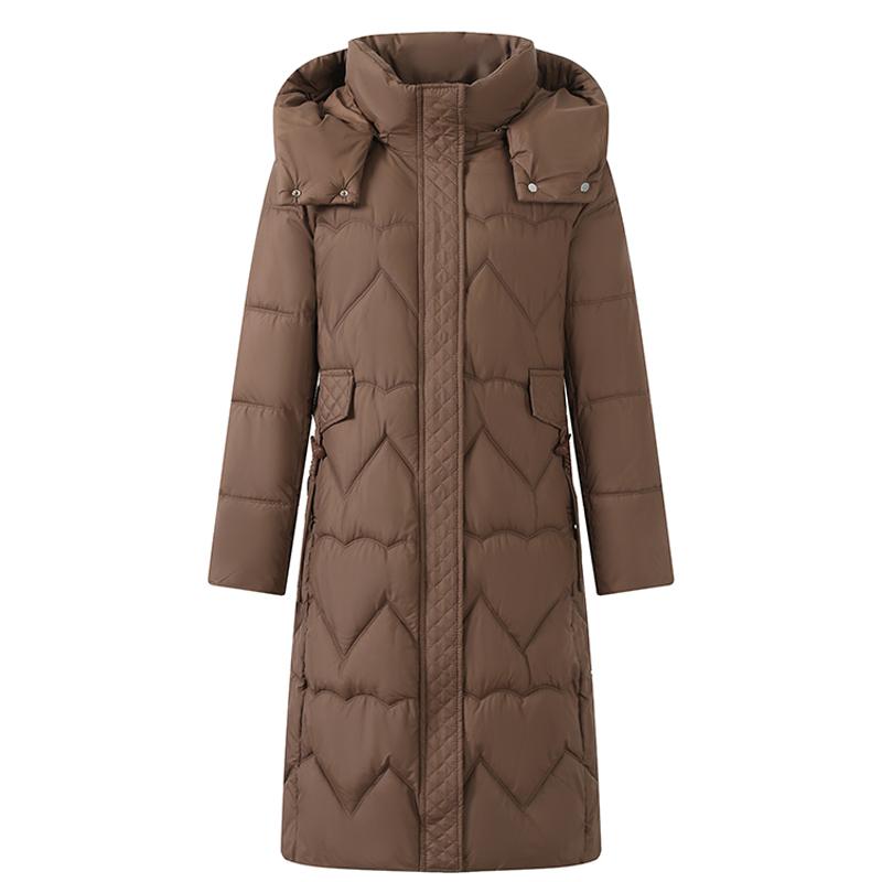 Mărimea Plus 2XL-6XL Casual de vârstă mijlocie Parka lungă de iarnă pentru femei Jachetă elegantă de damă cu glugă groasă îmbrăcăminte exterioară caldă Paltoane de iarnă