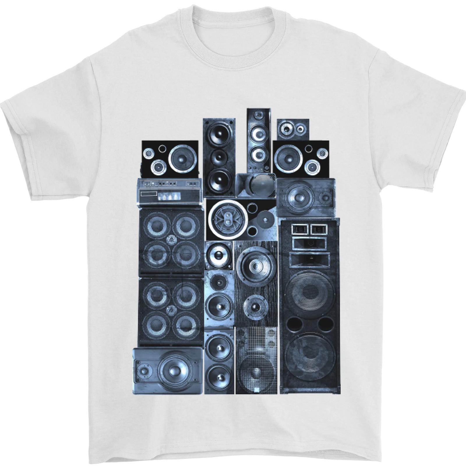 Speaker Stack Music HI-FI Mens T-Shirt 100% Cotton L
