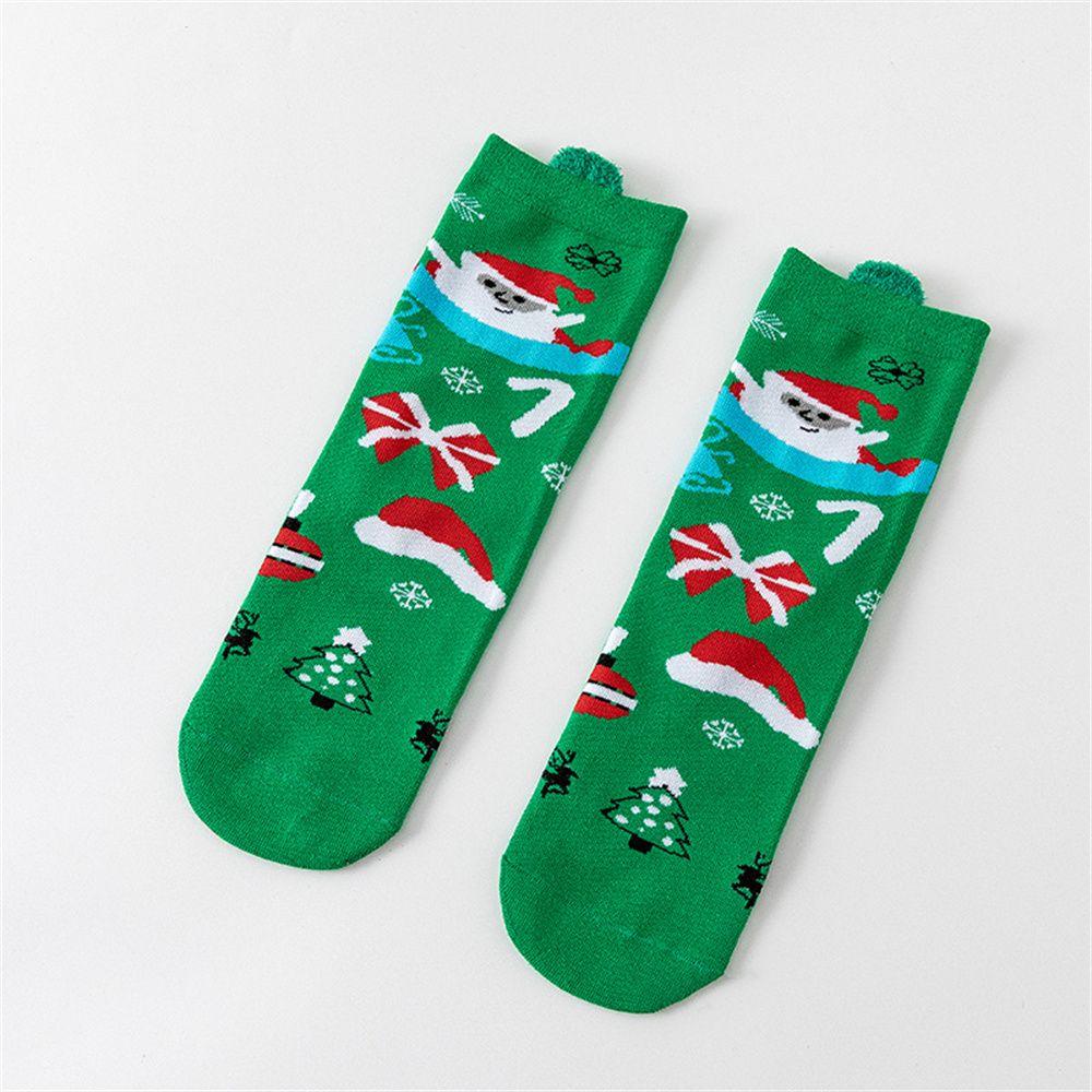 Snowflake Santa Xmas Tree Autumn Winter Happy Socks Cotton Christmas Socks Long Sock
