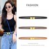 Women'S Cowhide Bow Belt Women'S Minimalist Style Multi-Color Fine Suit Dress Belt Women