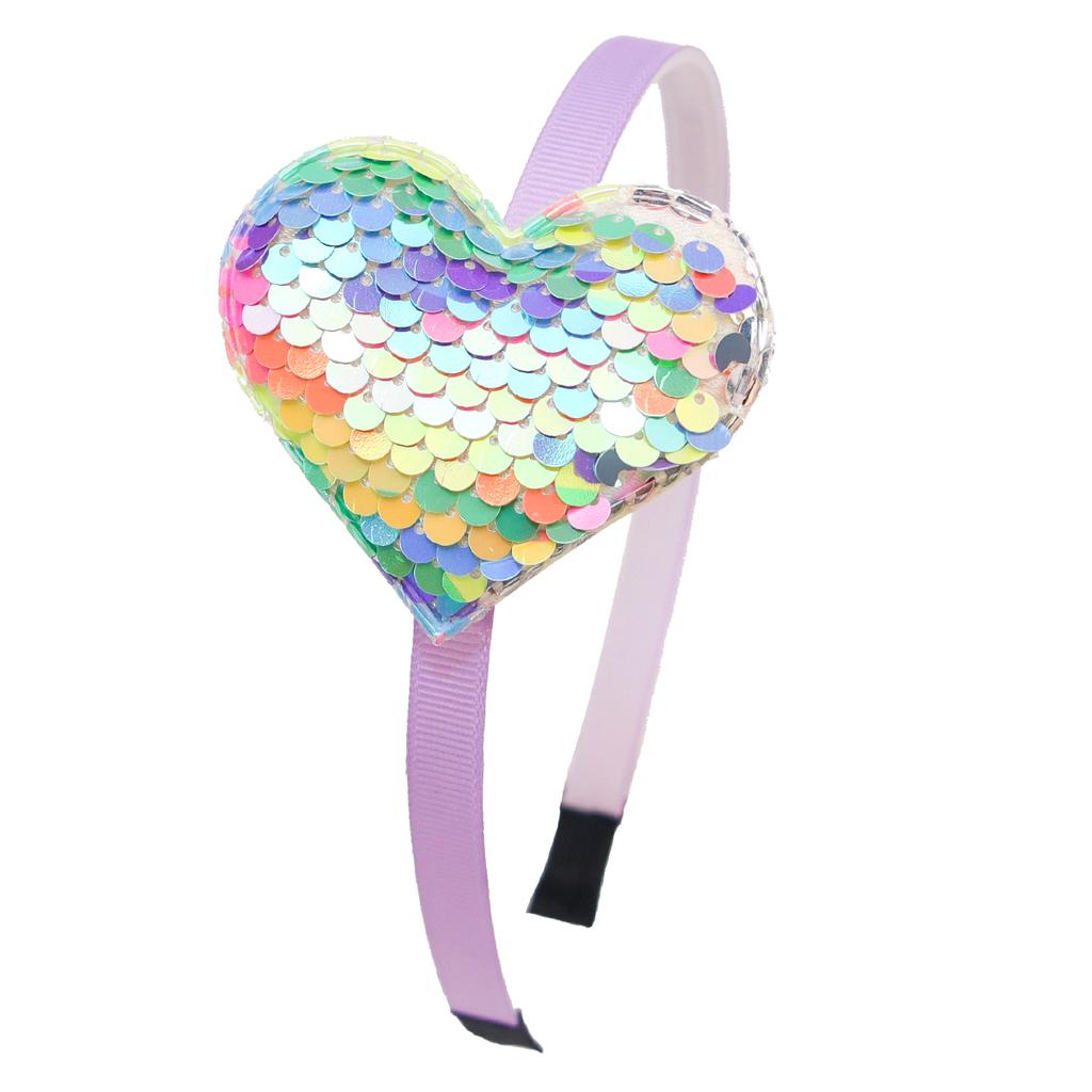 Mode Glitzer Herz Stirnbänder für Mädchen Niedliche Pailletten Stern Haarreifen Kinder Party Stirnband Kinder Kinder Mädchen Haarschmuck