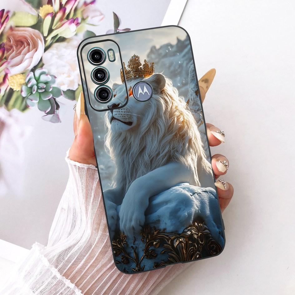 For Motorola Moto G40 Fusion Case Luxury Dragon Cartoon Tiger Wolf Cover Soft Black Silicone Bumper For Motorola Moto G60 Fundas