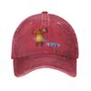 Vintage Happy Tabodi And Grizzy Baseball Caps Unisex Distressed Denim Headwear Cartoon Outdoor All Seasons Travel Hats Cap