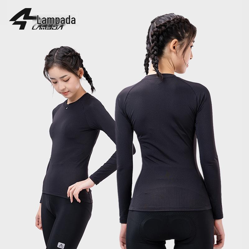 

Lampa Женский легкий базовый топ с длинным рукавом для осени и зимы XX-Large чёрный