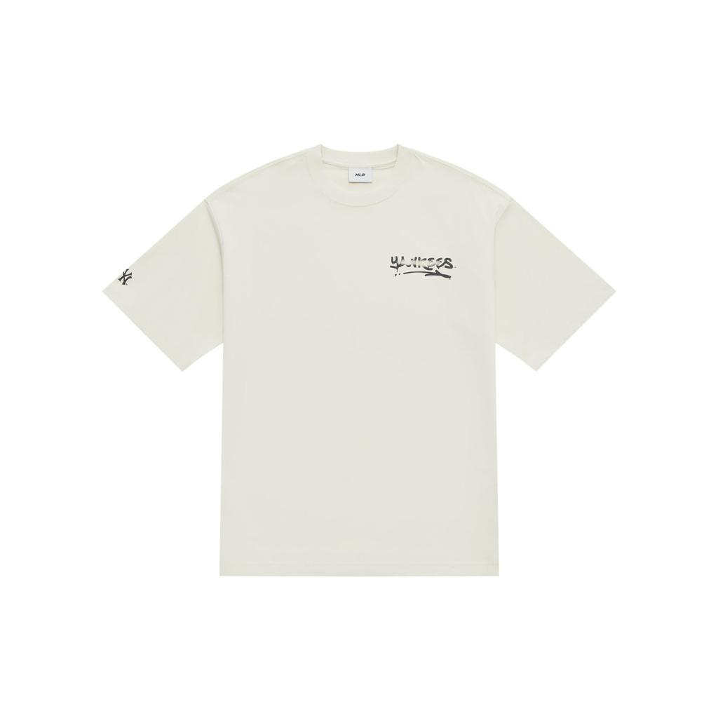 MLB New York Yankees Basic Collection SS25 T Shirt Unisex Deep Ivory 3ATSB4053-50CRD