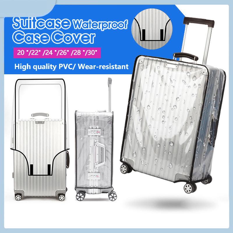Travel Transparent Luggage Cover Waterproof And Dustproof Pvc Wear Resistant Fits 20-30 Inch Suitcases