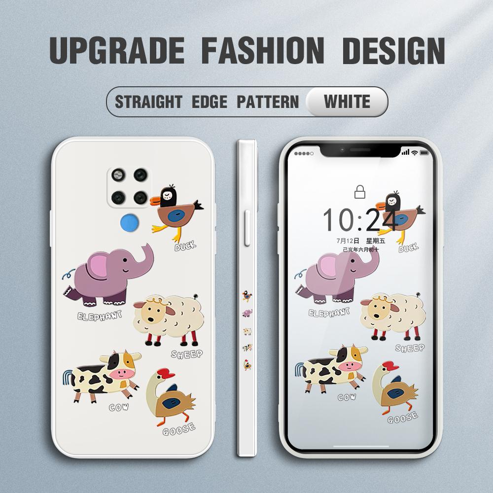 

Чехол для телефона с мультяшным красочным узором, квадратный, жидкий, силикон, TPU, полное покрытие, противоударный, защитный чехол для камеры Huawei Honor Vivo Vivo Y21S белый