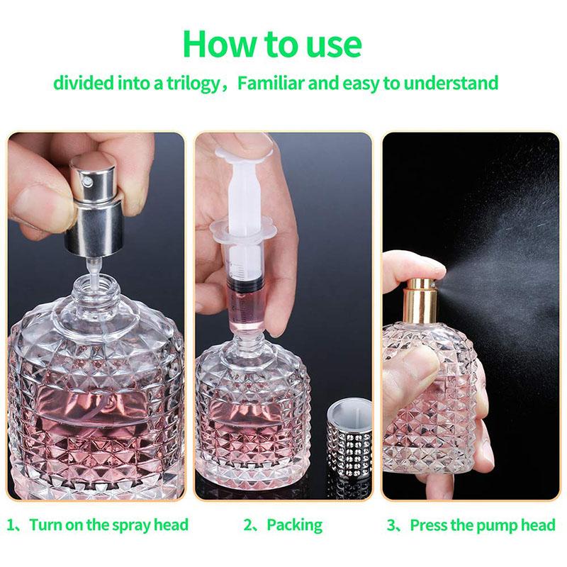 1/3Pcs Perfume Spray Bottles Portable Travel Pineapple Shape Dispenser 30/50ML Refillable Transparent Spray Bottles For Travel