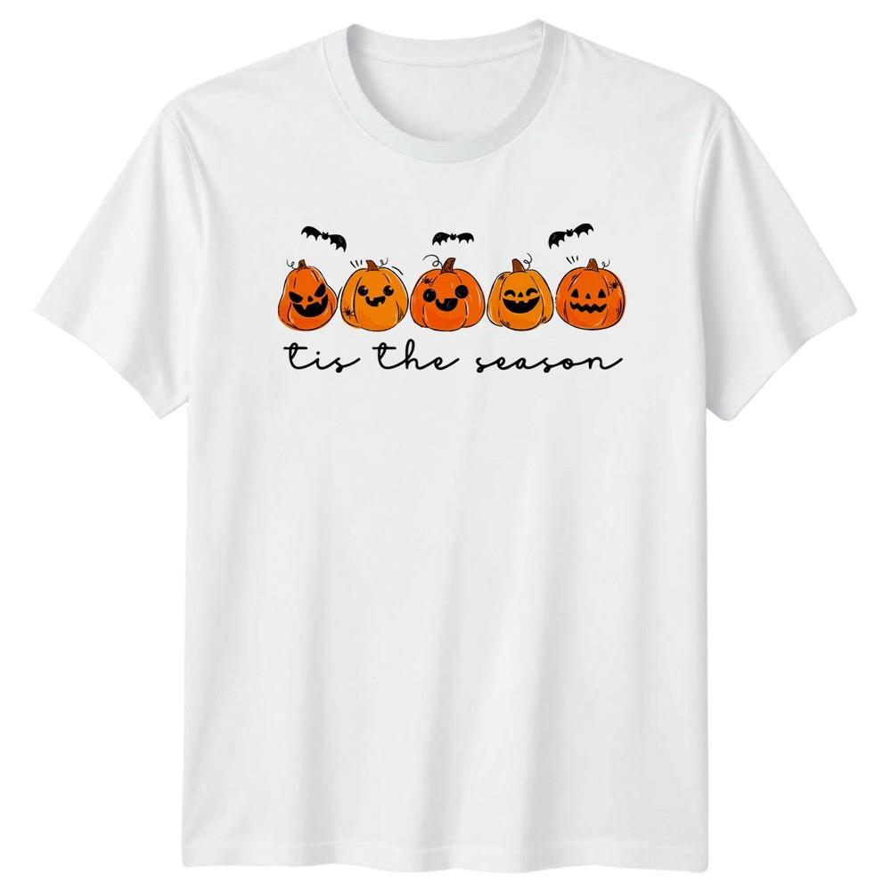Tis The Season TShirt Cute Pumpkins Halloween Gift For Him And Her