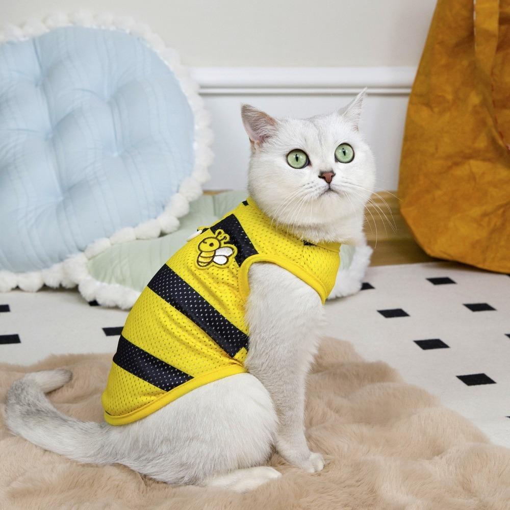 Mesh Dog Vest Bee Pattern Puppy Clothing Lovely Dog T-Shirt  Outdoor