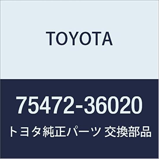 TOYOTA Genuine Parts Rear Nameplate Coaster Part Number NO.2 75472-36020