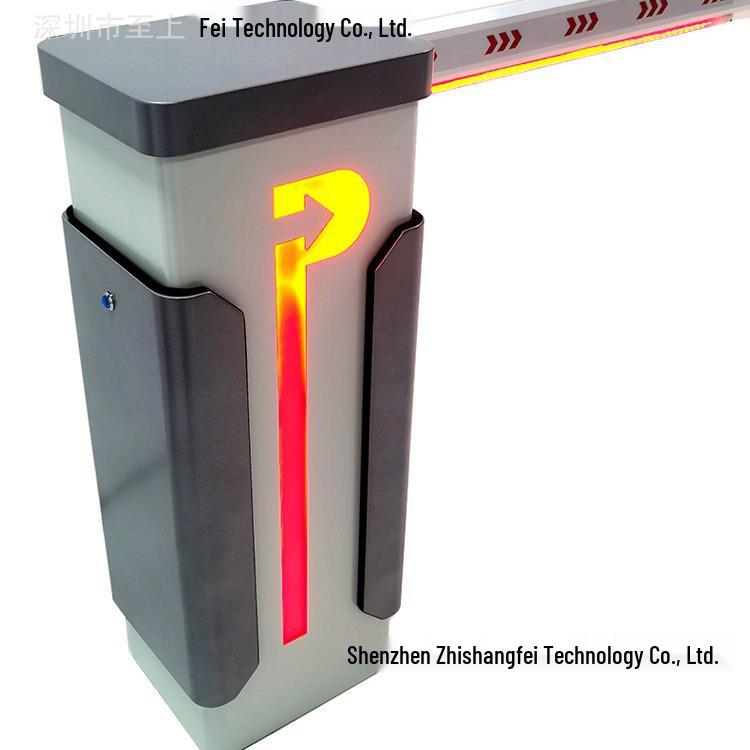 1-Second Quick Barrier Gate for Parking Lot Access with License Plate Recognition & Card Swiping, Compatible with Ground Loop Radar