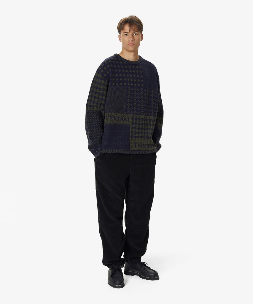 THISISNEVERTHAT Block Knit L/S Top Navy