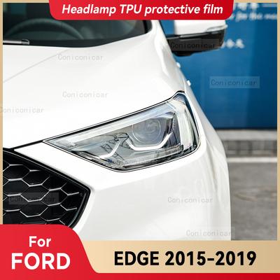 Pour FORD EDGE 2015-2019 Phare de Voiture Transparent TPU Housse de Protection Film Teinte de Lumière Avant Autocollant Changement de Couleur