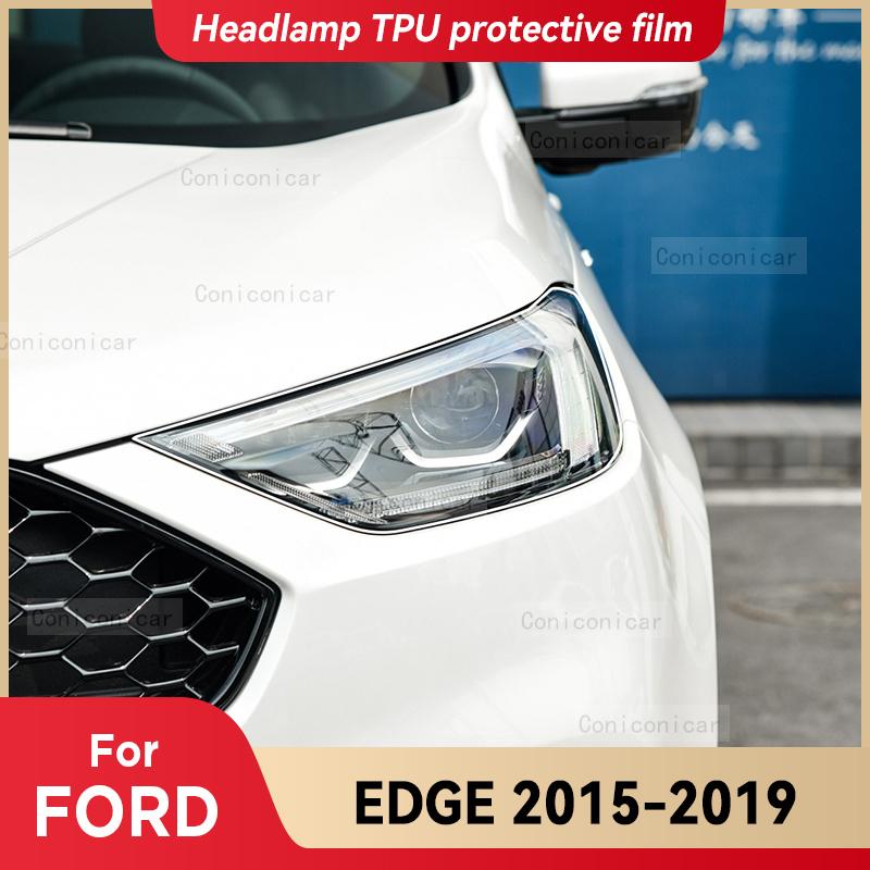 For FORD EDGE 2015-2019 Car Headlight Transparent TPU Protective Cover Film Front Light Tint Change Color Sticker