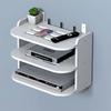 No-Drill Router & TV Box Shelf, 2-Tier Space-Saving Rack.Durable Resin/Foam, Easy Install.Perfect for Home Office & Living Room.