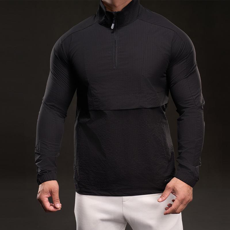 

Мужской спортивный топ Bird с цветными блоками, на молнии до середины, быстросохнущий, дышащий, с длинным рукавом 3XL