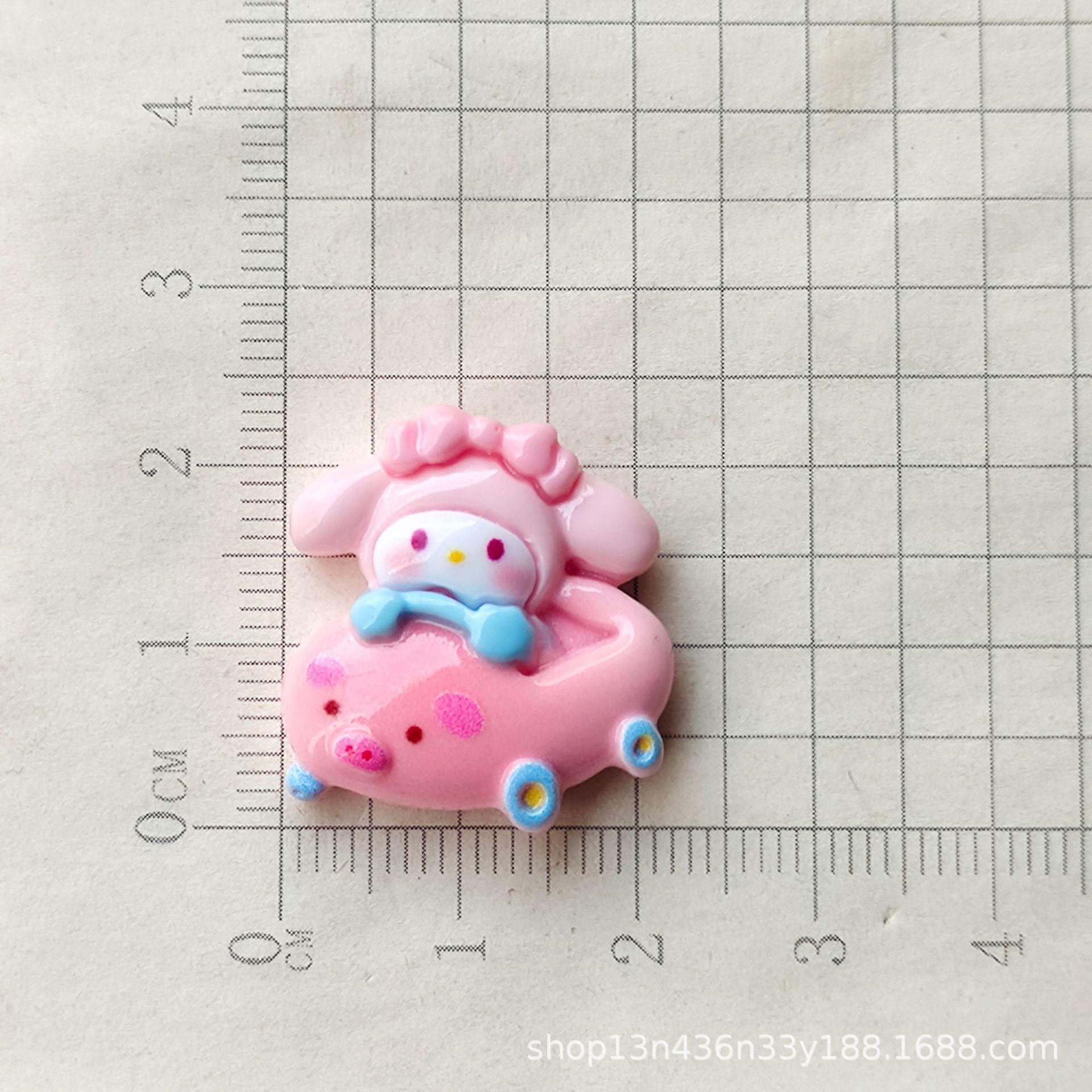

10Pcs Kawai Bright Surface Animation Pig Car Series Resin Flat Back Scrapbook Figurine Diy Bow Decoration Accessories Crafts A5