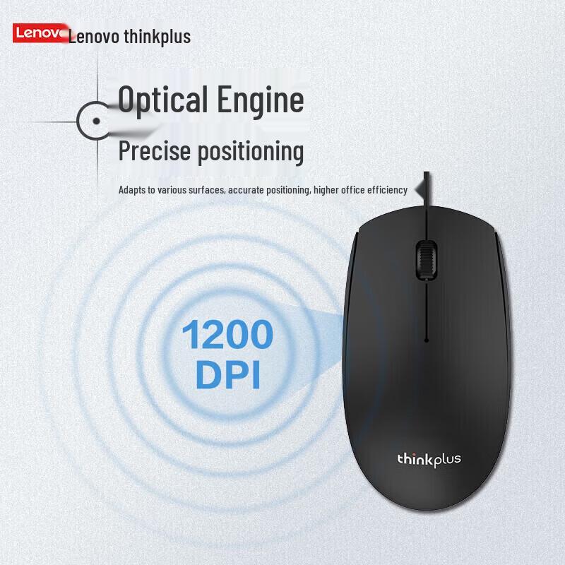 Lenovo Thinkplus KM130-Pro Wired Keyboard & Mouse Combo