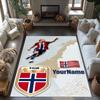 Atletico Madrid Personalized Name Floor Rug Office Rug Suitable for Study Room Foyer Entryway Hallway Anti-slip Rug Decorate Offices