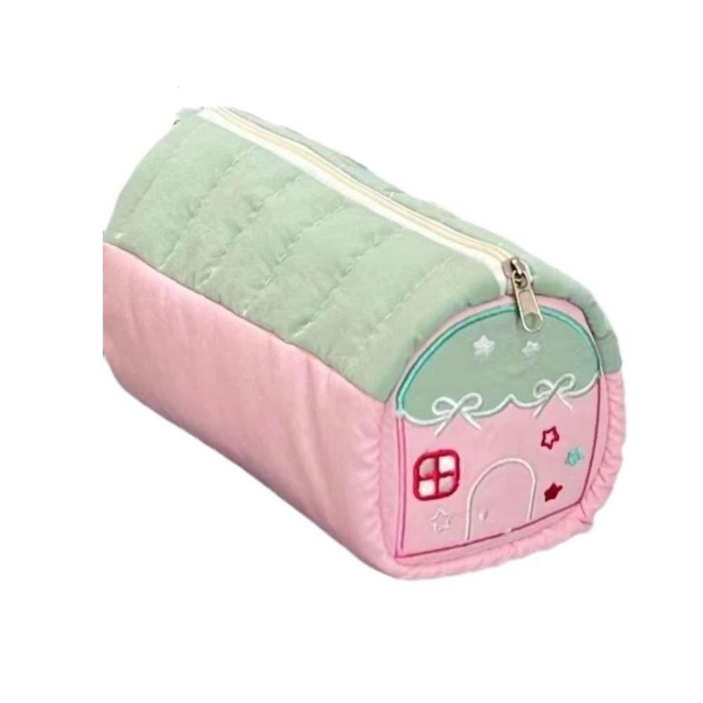 

Вместительная сумка для хранения канцелярских принадлежностей, косметичка, корейская сумка для ручек и карандашей, подарок на день рождения розовый