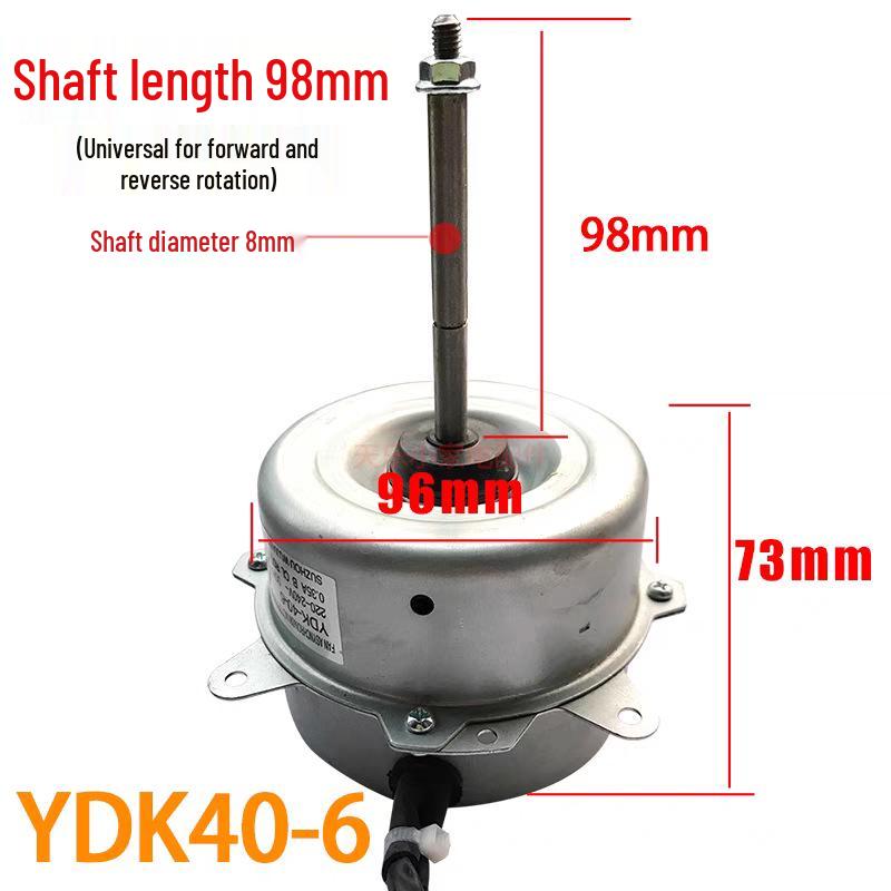 Reversible Universal Outdoor AC Fan Motor YDK-40-6, 1-1.5 HP