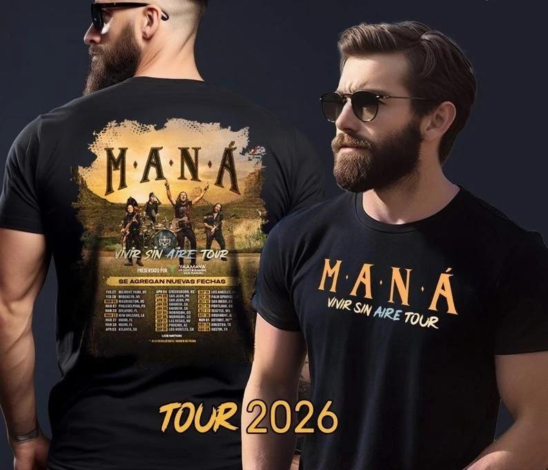 Mana Tour 2026 T-Shirt Unisex Comfortable and Soft T-shirt L
