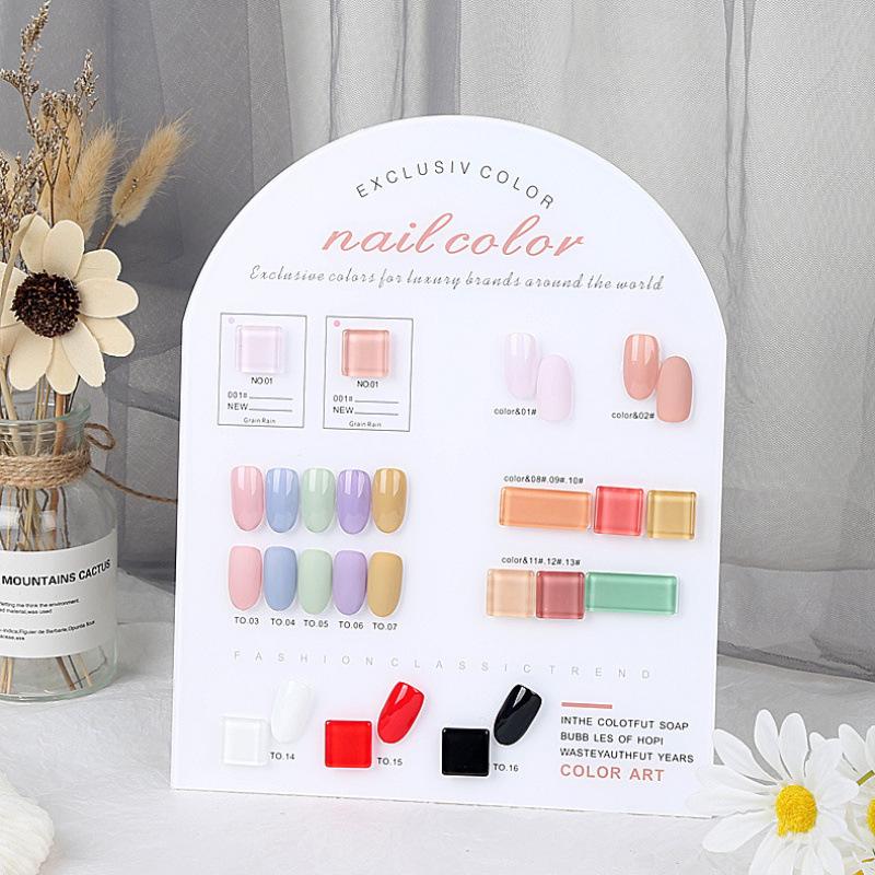 Эксклюзивная рамка-витрина с цветовой палитрой акрила для ногтевого салона