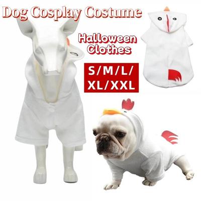 Creatieve Kippenvormige Huisdierkleding Polyester Huisdierkostuum Huisdier Transformatie Outfit Grappige Outfits Grappig