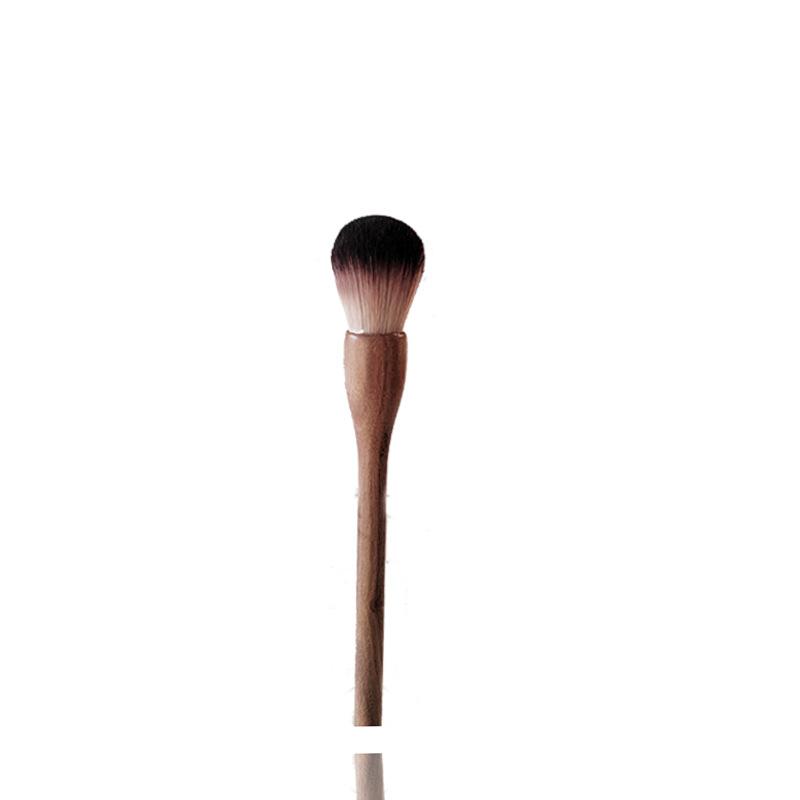 Weicher Puderpinsel, Flammen-Highlight-Rouge, Grundierungspinsel, Walnuss-Make-up-Pinsel, Grundierungspinsel, Pinsel für losen Puder, Lidschattenpinsel