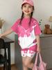 Whimsical 3D Butterfly Print 2 Piece Kids Summer Casual Set Lightweight Short Sleeve Shorts For Unisex Boys Girls