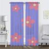 Bug Resistant Curtains Living Room Curtain Cute Flowers Partition Shades Home Interior Tulle Bedroom Set Of 2 Made Polyester Washable Ready