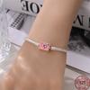 100% Silver Bracelet Fit Original Design Beads Charms DIY Jewelry Making Dazzling CZ Chain Bracelet For Women