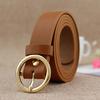 Women'S Round Buckle Belt Casual Retro Jeans Belt Women'S Decorative Thin Belt