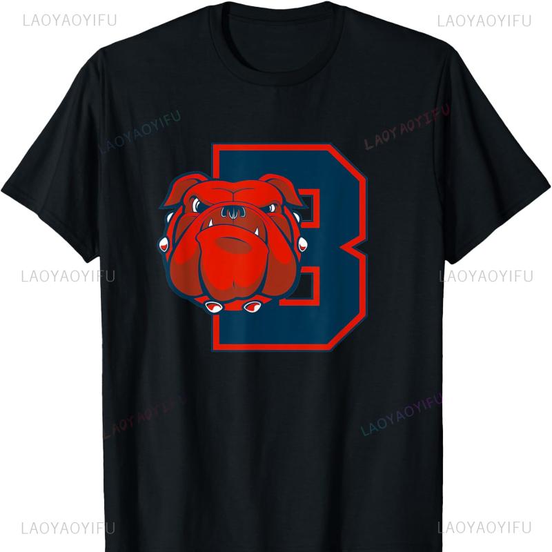 Bulldog Graphic Tee Shirts Logo Dog Cotton T-Shirt for Men Graphic T Shirts Clothing Y2k Top Clothes Gothic unisex S