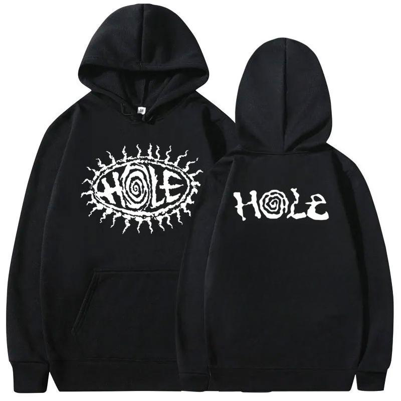 Alternative Grunge Rock Band Hole Courtney Love Double Sided Print Hoodie Men Gothic Vintage Sweatshirt Men's Clothes