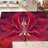 3D L-Luc1fer M0rningstar H-Hazbin Hotel Theme Carpet Rug for Living Room Bedroom,Office Areas,Durable Machine Washable Mat Gifts