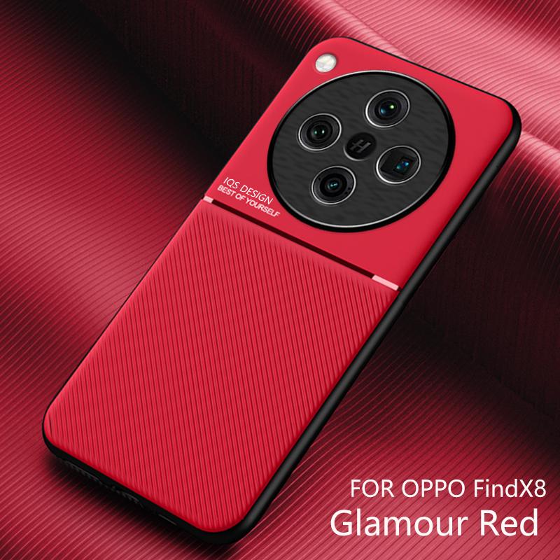 For Oppo Find X8 Ultra Shockproof Case For OPPO X8 Pro X8S X8 Magnetic Car Holder Leather Silicone