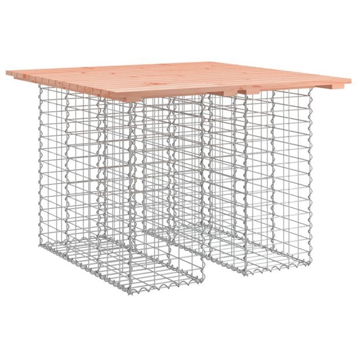 VidaXL Table de jardin Gabion Design 100x102x72 cm Bois massif Douglas 834369