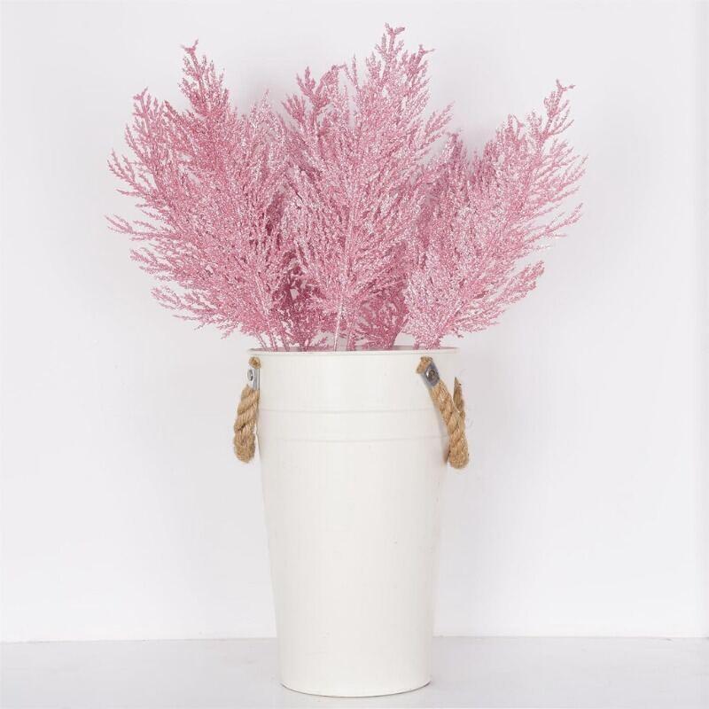 5 szt. Dekoracja świąteczna Sztuczne gałązki sosnowe Fałszywe rośliny Brokatowy girlanda Ozdoba na choinkę do domu Dekoracja noworoczna