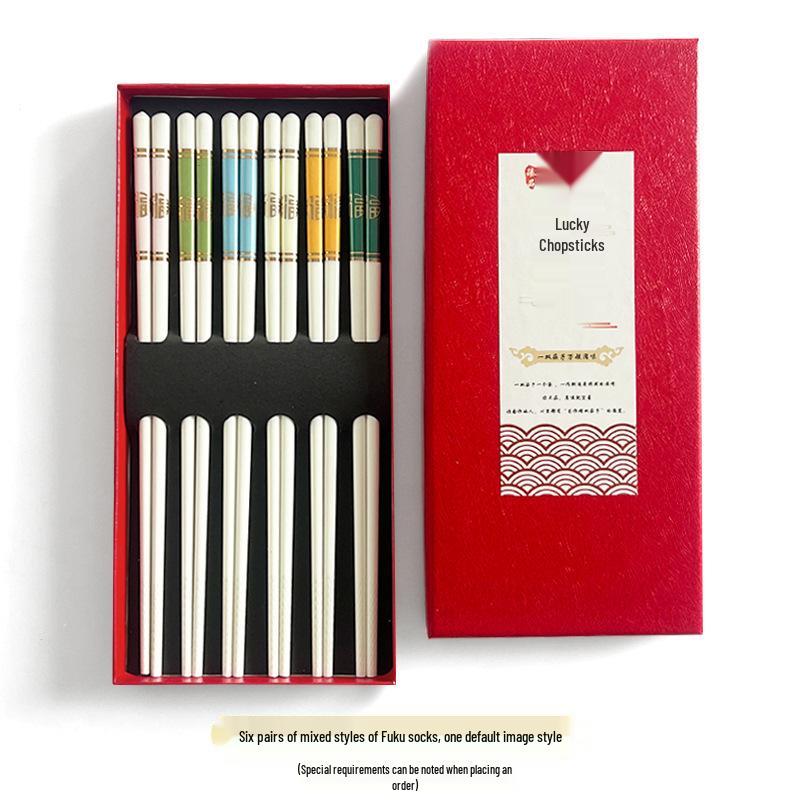 2025 Ceramic Chopsticks, Food-Grade, Non-Slip, Anti-Mold, Bone China, 10 Pairs
