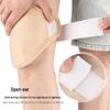 Reusable Castor Oil Knee Pad with Adjustable Elastic Compression Strap in Skin Tone Fleece