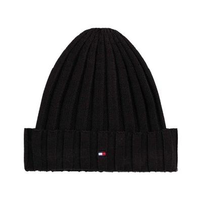Tommy Hilfiger Berretto a costine con risvolto e logo per bambini